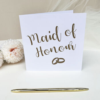 Maid Of Honour Wedding Card, 2 of 7