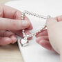 Personalised Sterling Silver Heart Beaded Bracelet, thumbnail 2 of 4