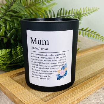 Personalised Mothers Day Mum Definition Candle, 5 of 12