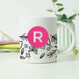 Personalised Alphabet Letter Floral Mug, thumbnail 4 of 4