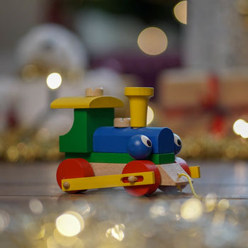 Wooden Train Take Apart And Pull Along Toy Personalised, 4 of 8