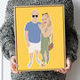 Custom Bridesmaids Best Friend Line Art Colour Portrait, thumbnail 3 of 9