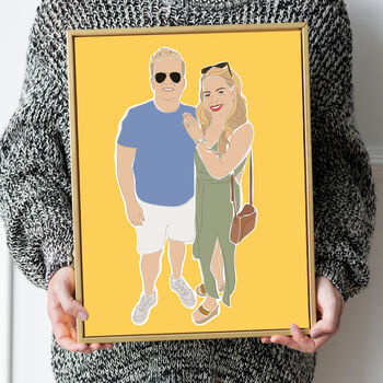 Custom Bridesmaids Best Friend Line Art Colour Portrait, 3 of 9