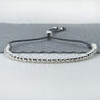 Sterling Silver Adjustable Beaded Bracelet, thumbnail 4 of 8
