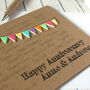 Personalised Happy Anniversary Card With Bright Bunting, thumbnail 3 of 6