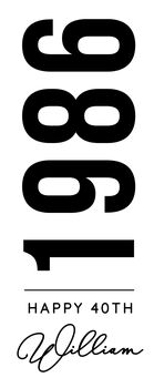 Personalised 40th Birth Year And Name Beer Glass, 3 of 7