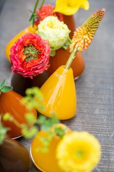 Tumbling Glass Vase Warm Orange, 2 of 5