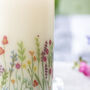 Floral Personalised Anniversary Or Wedding Candle, thumbnail 2 of 9