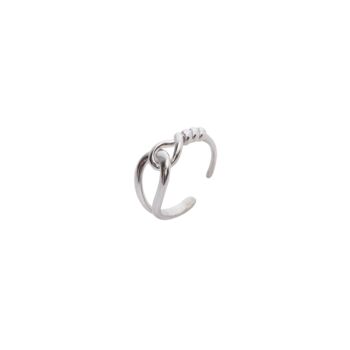 Knotted Circles Sterling Silver Adjustable Ring, 6 of 12