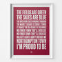 Northampton Town 'The Fields' Football Song Print, thumbnail 1 of 3