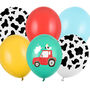 Six Farmyard Birthday Party Balloons, thumbnail 1 of 3