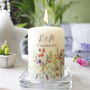 Floral Personalised Anniversary Or Wedding Candle, thumbnail 5 of 9