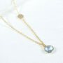 Salina Blue Topaz And Gold Plated Necklace, thumbnail 1 of 4