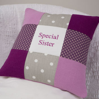 Special Daughter Cushion Purple Spots, 3 of 6