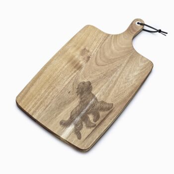 Personalised Briard Engraved Acacia Serving Board, 5 of 7