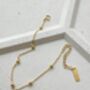 Dainty 14 K Gold Plated Silver Bracelet Set, thumbnail 6 of 11
