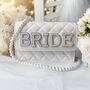 Personalised Pearl And Diamante Bride Bag, thumbnail 6 of 6