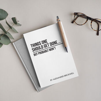 Personalised A5 Things One Should Get Done Notebook, 2 of 9