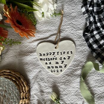 1st Mother's Day Personalised Gift, Heart New Mum Keepsake, Mother's Day, 2 of 4