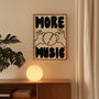 More Music Hand Drawn Wall Art Print, thumbnail 7 of 9