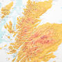 Map Of Scotland Topographic Terrain, thumbnail 7 of 8