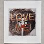 Love Me Giclee Art Print With Gold Leaf Lettering, thumbnail 4 of 5