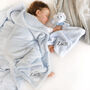 Personalised Blue Sherpa Blanket And Lion Comforter Set, thumbnail 1 of 10