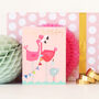 Happy Birthday Flamingo Mini Card, thumbnail 5 of 5