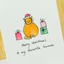 Personalised 'Christmas Cat' Hand Illustrated Card, thumbnail 1 of 6