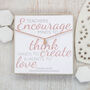Rose Gold Heart Necklace, Teachers Encourage Minds, thumbnail 1 of 3