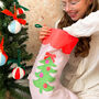 Personalised Striped Scallop Christmas Stocking, thumbnail 2 of 7