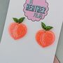 Peach Glitter Earrings, thumbnail 5 of 5