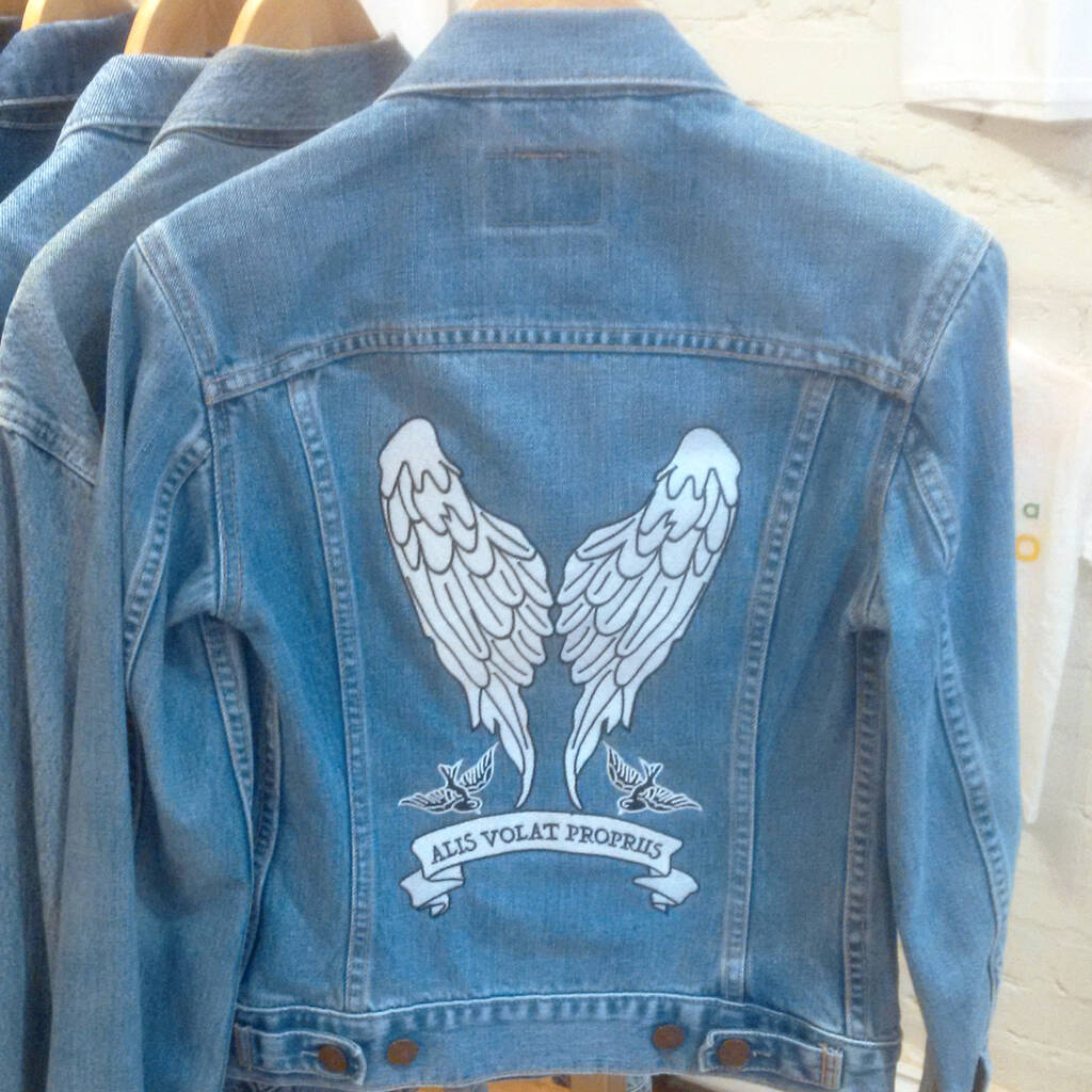 Vintage Jacket With Inspiring Latin Motto Embroidery By The Chiswick ...