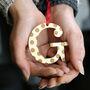 Small Spotty Letter Hanging Decoration, thumbnail 4 of 7