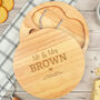 Personalised Couples Wedding Cheese Board Set, thumbnail 1 of 7
