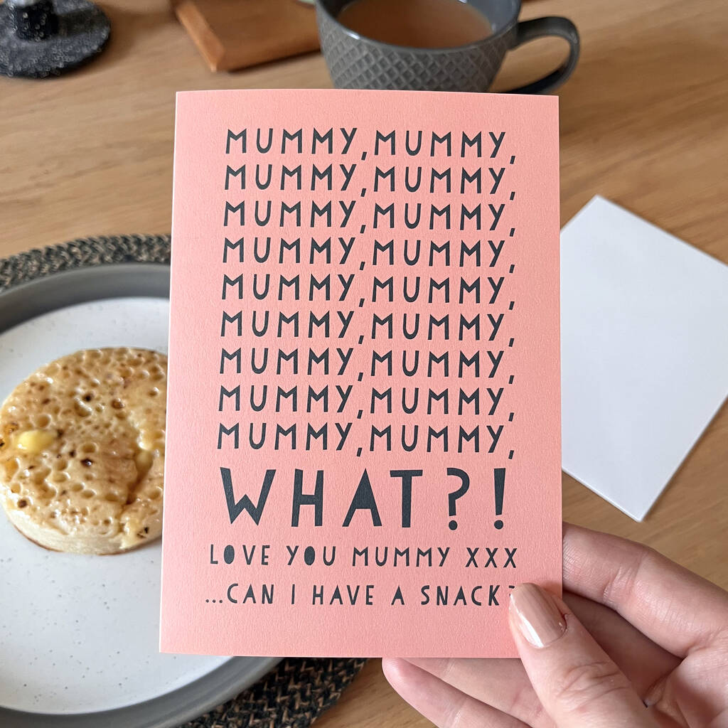 Funny Mummy Birthday Snack Card, 1 of 3