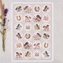 Horse Stickers, Children's 24 Sticker Sheet With Cute Equestrian And Pony Design, thumbnail 2 of 2