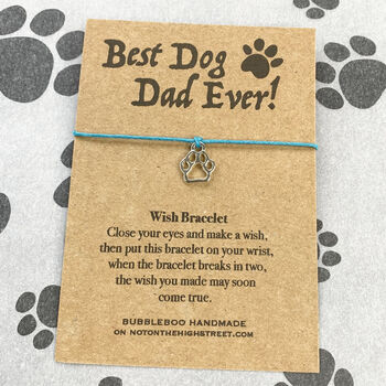 Best Dog Dad Ever! Wish Bracelet, 8 of 12