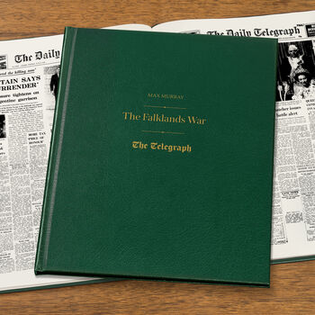 Falklands War Personalised History Gift Newspaper Book, 3 of 5