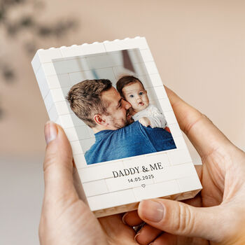 Personalised New Baby Memory Block For Daddy, 6 of 9