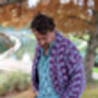 Purple Royal Lavender Robe ~ Aristocrat Unisex Kimono Jacket, thumbnail 1 of 7