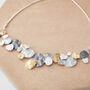 Hammered Gunmetal Four Tone Statement Necklace, thumbnail 3 of 6