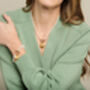 Amare Freshwater Pearl Necklace With Gold Plated Heart, thumbnail 4 of 4