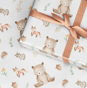 Woodland Wrapping Paper Roll Or Folded, 2 of 4