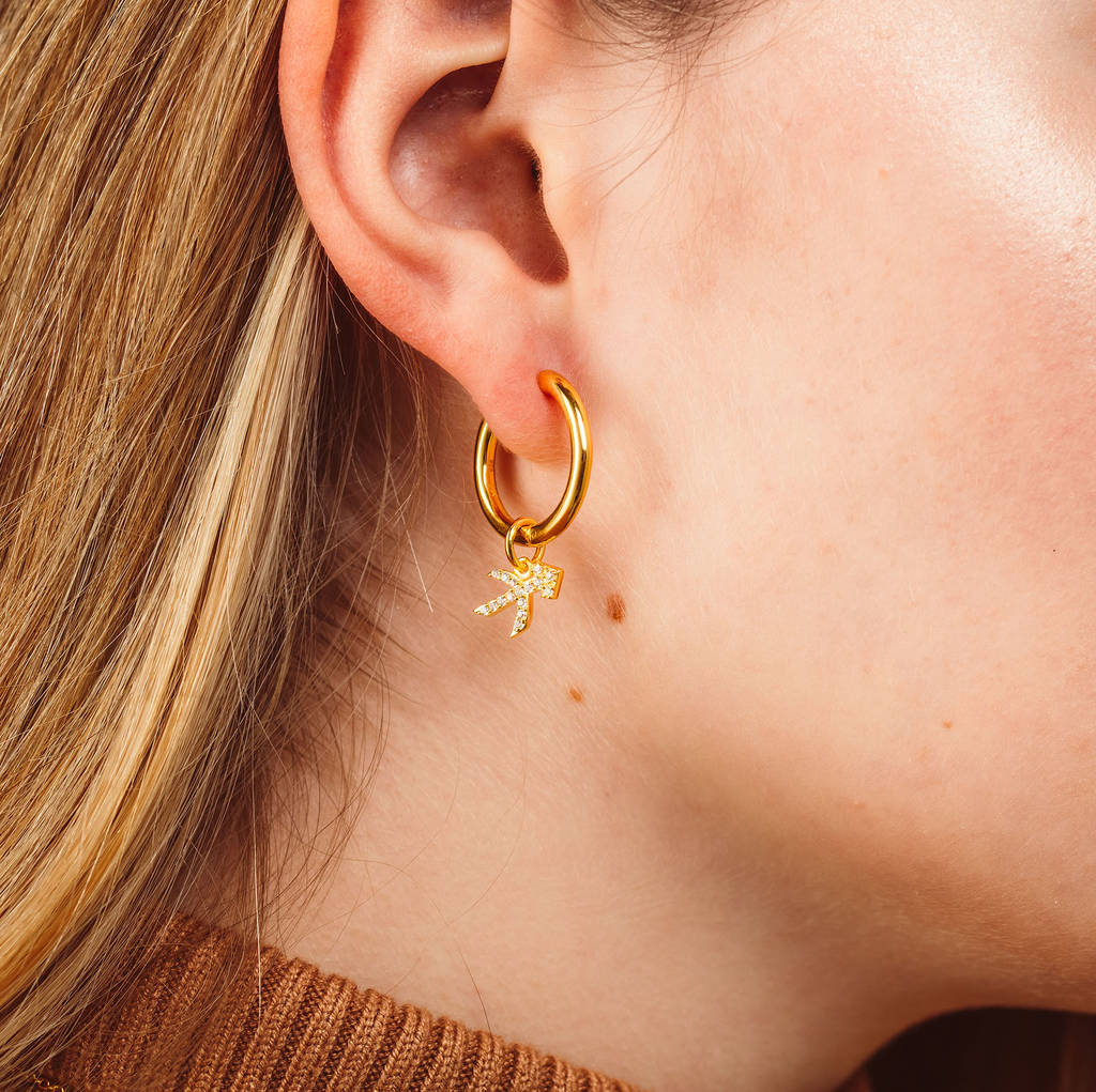 zodiac charm earrings by staxx