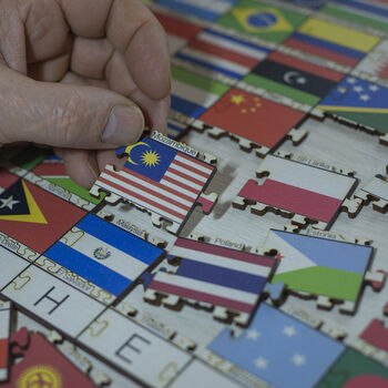 Flags Of The World Wooden Jigsaw Puzzle, 4 of 7