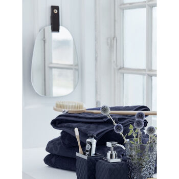 Small Niki Wall Mirror With Faux Leather Strap, 2 of 5