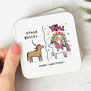 Personalised Christmas Mug 'Other Bosses And You', 3 of 3