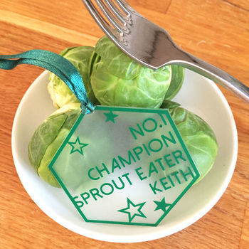 Personalised Sprout Eater Tree Decoration, 2 of 3