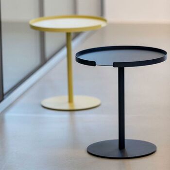 Contemporary Yellow Round Side Table, 2 of 2